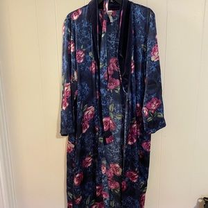Long bath robe navy